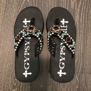 Gypsy Soule wedge flip flops